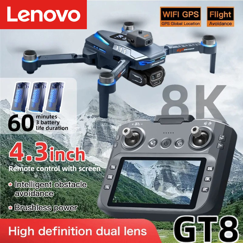 Drone Gt8 Rc - Lenovo GT8 Drone 8K Professional Dual