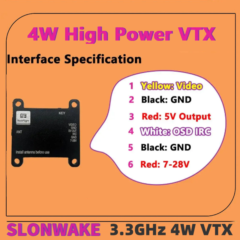 SLONWAKE FPV 3.3G 16CH 4000mW  - Drone Rc Transmitter And Receiver recension och pris