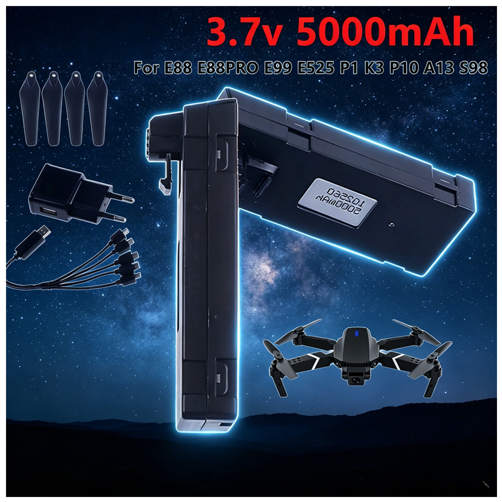 3.7V 5000mAh Rechargeable Li-i - Drone Rc E99 Pro recension och pris