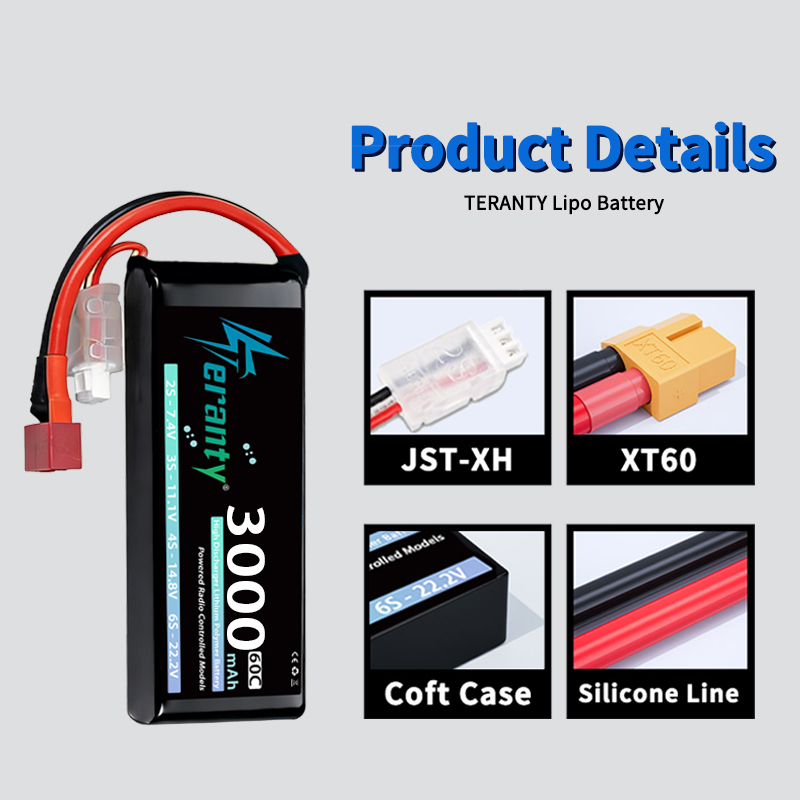 TERANTY 2S 3000mAh Lipo Batter - Drone Rc Leading recension och pris