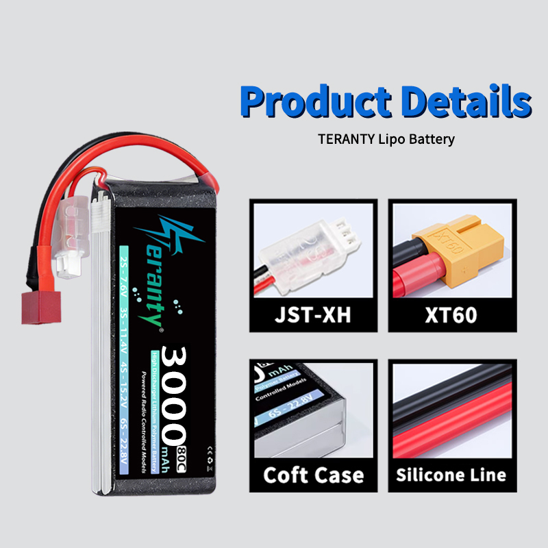TERANTY 2S 3000mAh Lipo Batter - Drone Rc Leading recension och pris
