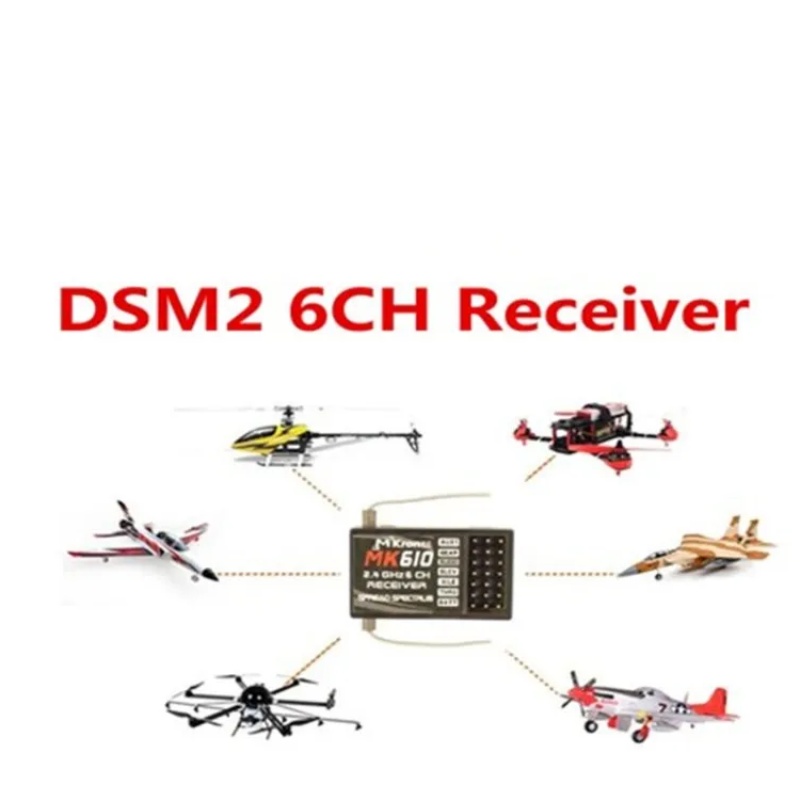 DSM2 MK610 AR6100 2.4G 6CH RC  - Drone Rc Transmitter And Receiver recension och pris