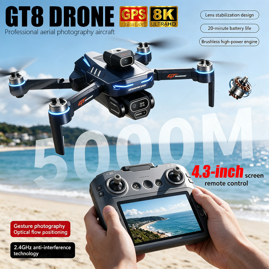 NEW GT8 HD RC Drone 4K Profess - Drone Gt8 Rc recension och pris