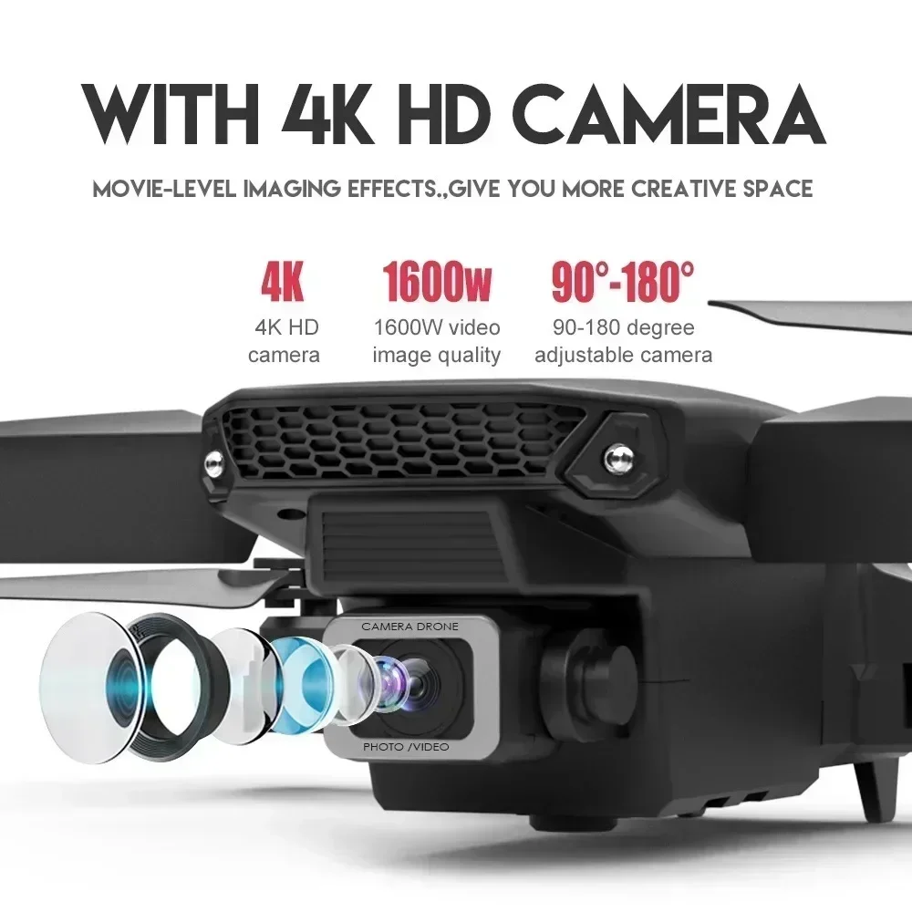 New E88 Pro Wifi Fpv Drone Wit - Drone Rc Not Connected recension och pris