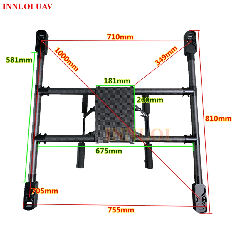 XAERO DIY 1000mm Carbon Fiber  - Heavy Lift Drone Frame recension och pris